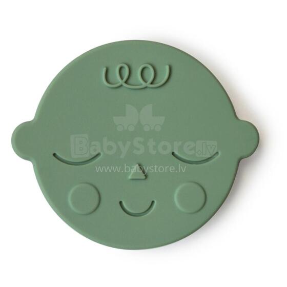 Mushie  Silicone Teether Face Art.2560317 Augstākas kvalitātes - silikona grabulis (100% dabisks)