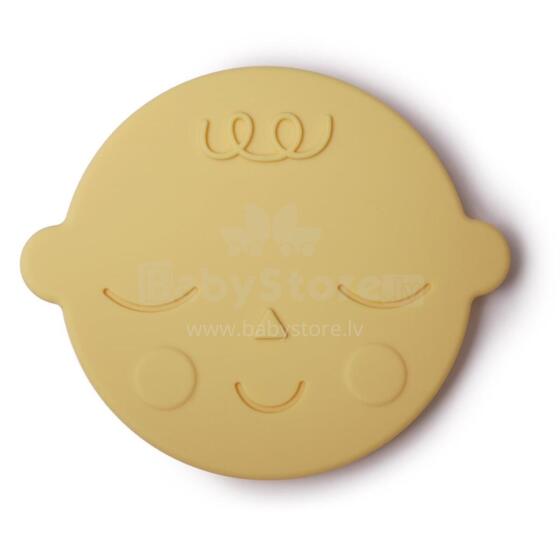 Mushie  Silicone Teether Face Art.2560320 Augstākas kvalitātes - silikona grabulis (100% dabisks)