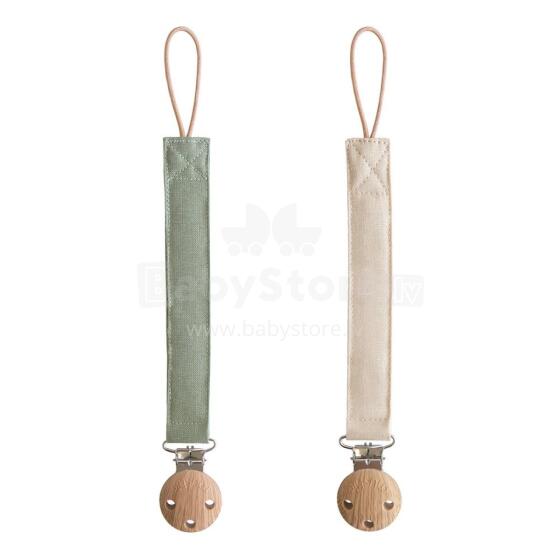 Mushie Linen Pacifier Clip Art.101927  Pacifier holder