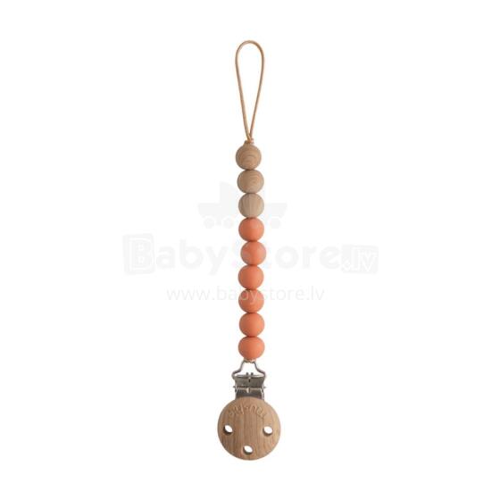 Mushie Silicone Pacifier Clip Eva Art.2090042 Clementine  Держатель для пустышки