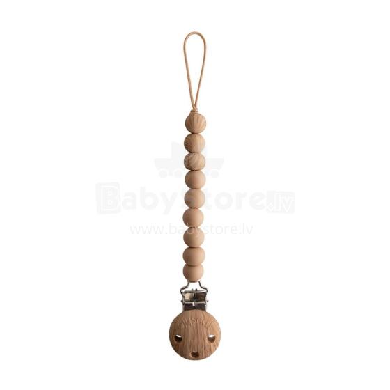 Mushie Silicone Pacifier Clip Eva Art.2090130 Taupe Держатель для пустышки