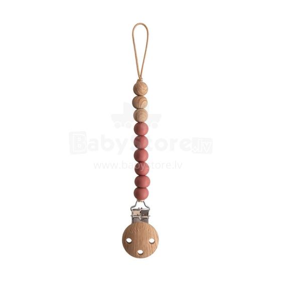 Mushie Silicone Pacifier Clip Eva Art.2090153 Redwood Держатель для пустышки