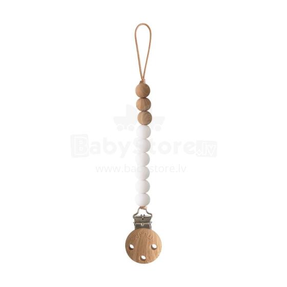 Mushie Silicone Pacifier Clip Eva Art.2090215 White Держатель для пустышки
