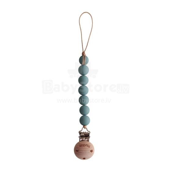 Mushie Silicone Pacifier Clip Halo Art.2120030 Cadet  Держатель для пустышки