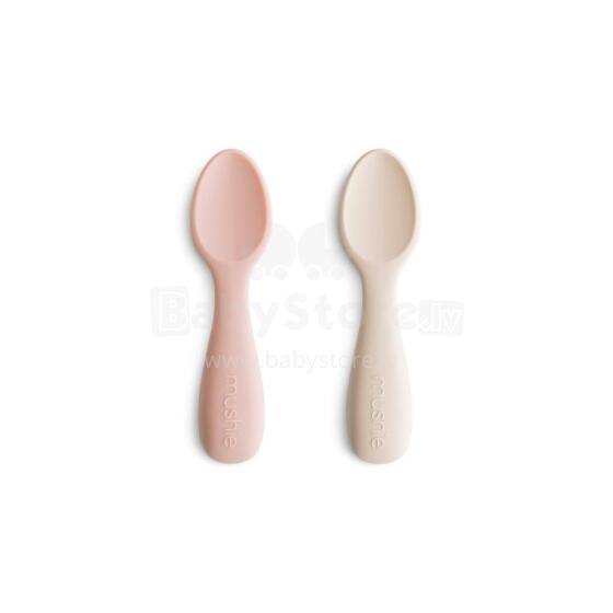 Mushie Silicone Starter Spoon Art.101352 Sand  Ложечка мягкая силиконовая (2шт.)