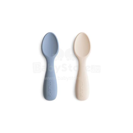 Mushie Silicone Starter Spoon Art.101354 Tradewinds Soft silicone spoon (2 pcs.)