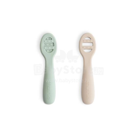 Mushie Silicone First Spoon Art.101627 Mīkstā silikona karote(2 gab.)