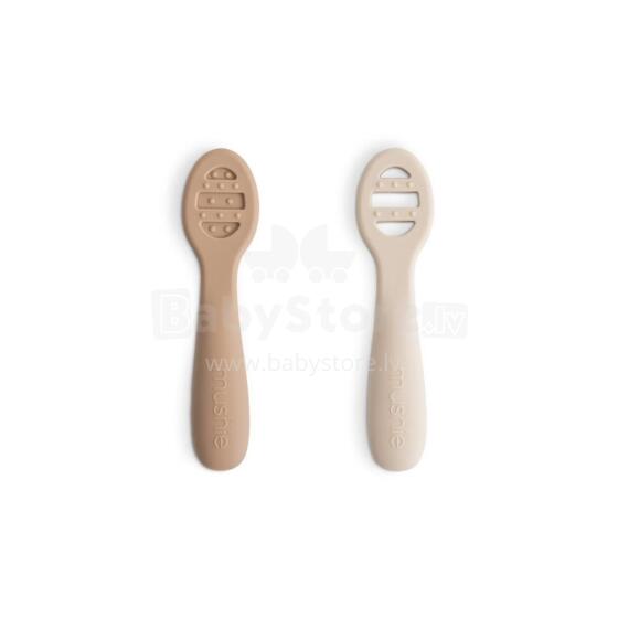 Mushie Silicone First Spoon Art.101629 Soft silicone spoon (2 pcs.)