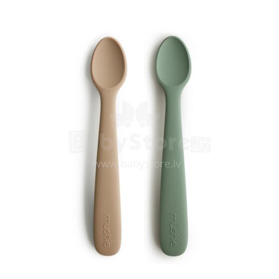 Mushie Silicone Feeding Spoon Art.2360273 Mīkstā silikona karote(2 gab.)