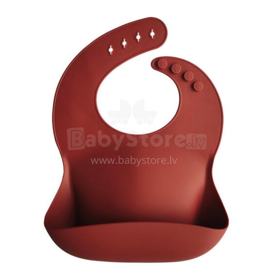 Mushie Silicone Bib Art.2500152 Raw Детский слюнявчик из 100% высококачественного силикона