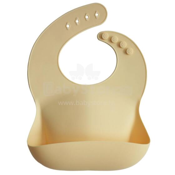 Mushie Silicone Bib Art.2500198 Yellow  Baby bib made of 100% high quality silicone