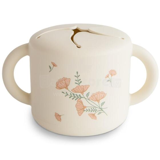 Mushie Snack Cup Silicone  Art.101739 Силиконовый контейнер  с крышкой Click Lock.