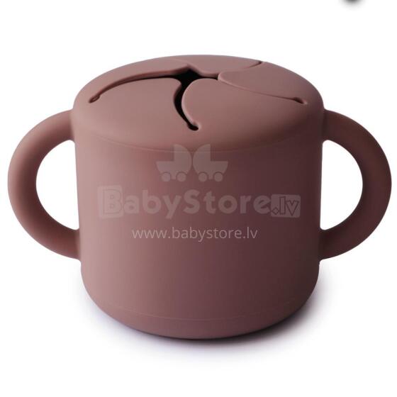 Mushie Snack Cup Silicone  Art. 2340221 Силиконовый контейнер  с крышкой Click Lock.