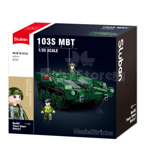 Sluban Constructor, Battle Tank Stridsvagn 103, 692 pcs.