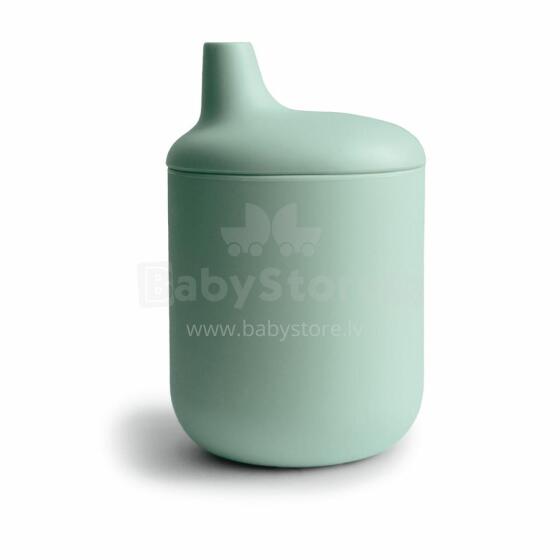 Mushie Silicone Sippy Cup Art.2480031 Cambridge Blue Silikona mācību krūze, 175ml