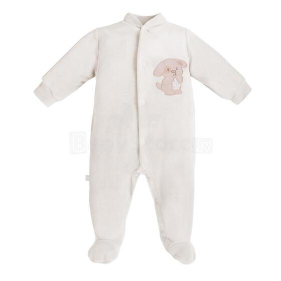 EWA 930057 NEWBORN Velour Romper Ecru 56
