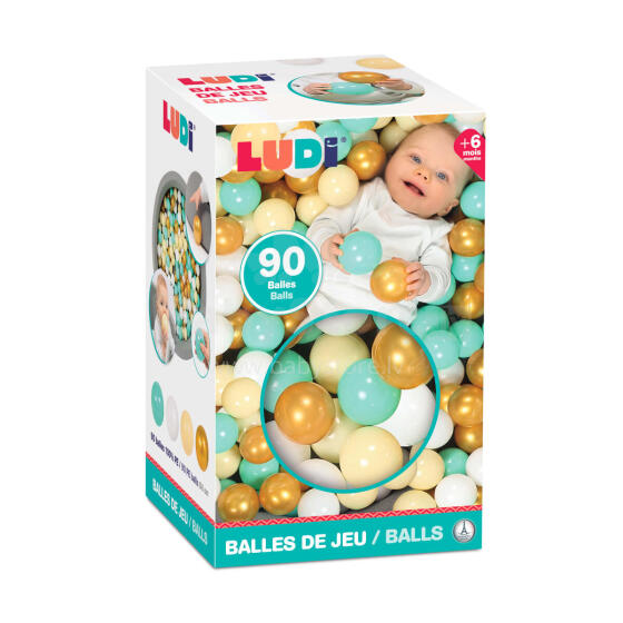 LUDI krāsainas bumbiņas, 90 gab.