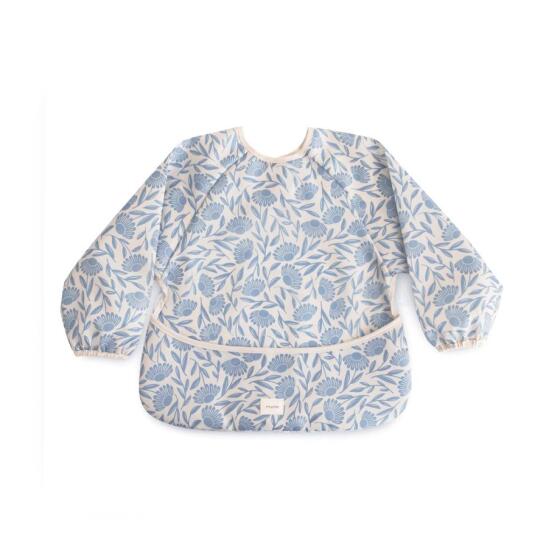 Mushie Long Sleeve Bib  Art.102086 Flowers   Детский слюнявчик  с рукавами