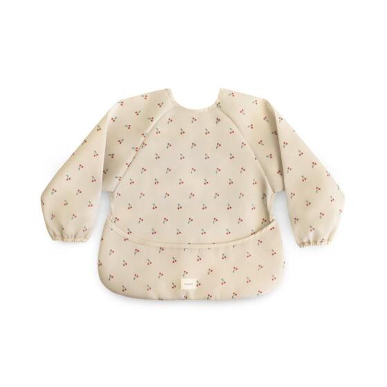 Mushie Long Sleeve Bib  Art.102085 Сherries  Детский слюнявчик  с рукавами