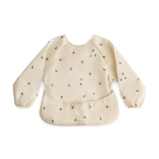 Mushie Long Sleeve Bib Art.102029 Bees Bērnu lacīte / priekšautiņš ar rociņām