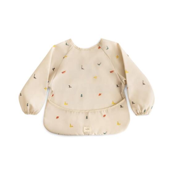 Mushie Long Sleeve Bib Art.101481 Dinosaurs Bērnu lacīte / priekšautiņš ar rociņām