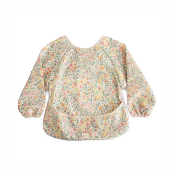 Mushie Long Sleeve Bib Art.101574 Bloom Bērnu lacīte / priekšautiņš ar rociņām