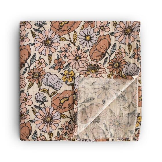 Mushie Muslin Swaddle Art.100424 Retro Flower