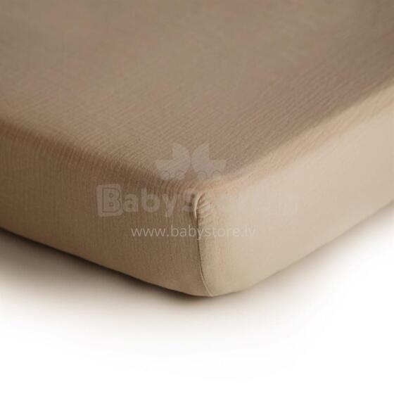 Mushie Crib Cotton Sheet  Art.2216075 Fog  простынь на резиночке 40x100cм