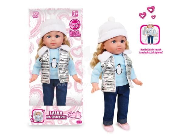 ARTYK 185663 Doll NATALIA functional in silver vest 36 cm