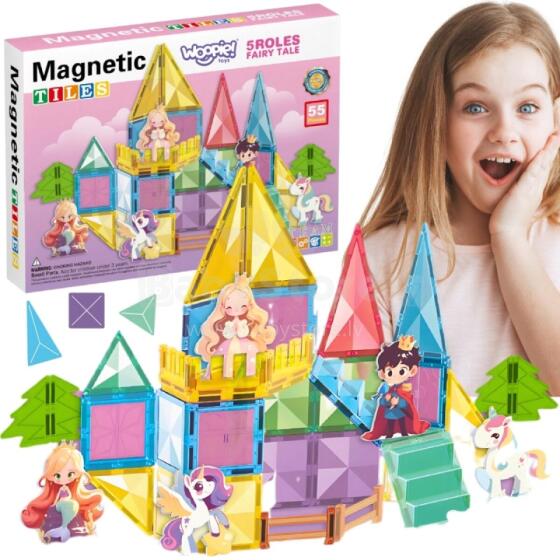 WOOPIE Magnetic Construction Blocks 3D Educational Set Fairy Castle 55pcs
