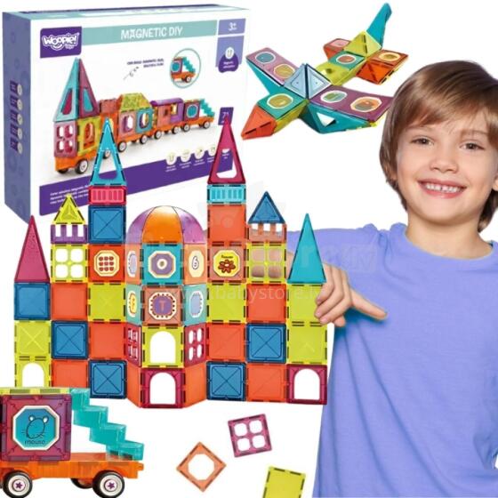 WOOPIE Магнитный 3D Конструктор Поезд 71 деталь