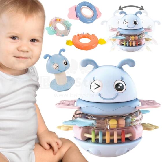 WOOPIE Baby Wobble Toy Sensory 2in1 Rattle Teether