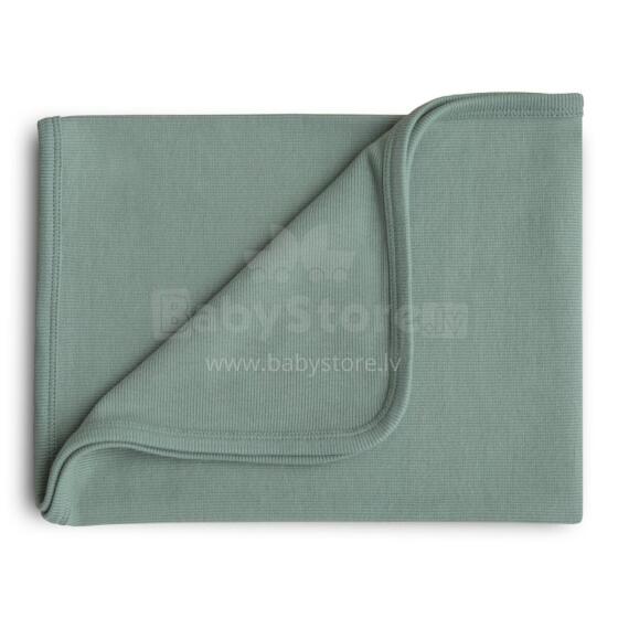 Mushie Ribbed Baby Blanket Blanket Art.101259 Roman Green