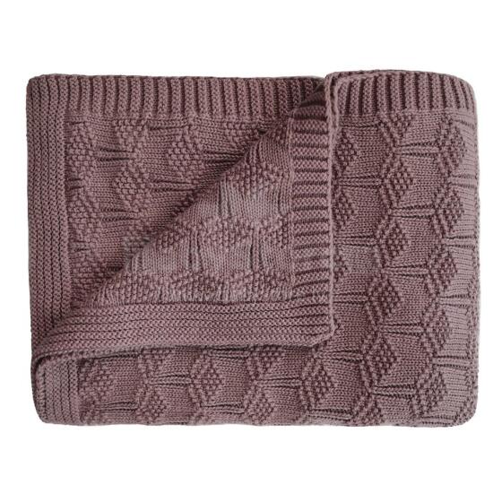 Mushie Knitted Baby Blanket  Art.2180335 Desert Rose