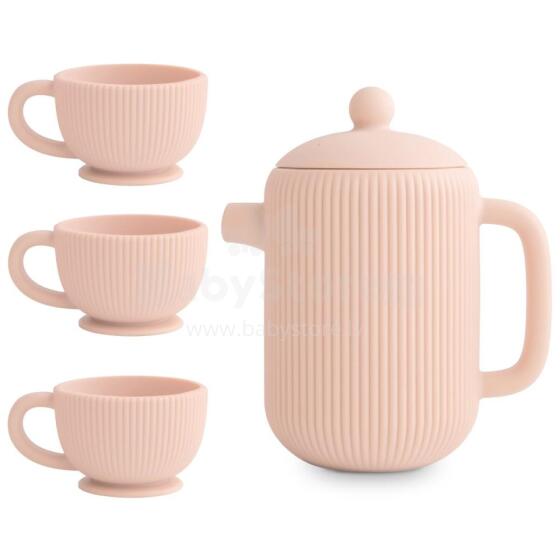 Mushie Silicone Tea Play Set Art.102021 Blush Silikona  trauku komplekts