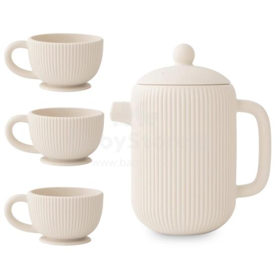 Mushie Silicone Tea Play Set Art.102020 Sand Silikona  trauku komplekts