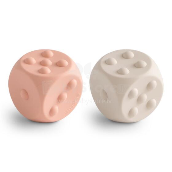 Mushie Dice Press Toy Art.100217 Augstākas kvalitātes - silikona grabulis motorikai (100% dabisks)