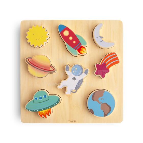 Mushie Wooden Puzzle  Art.101591 Space Деревянный пазл