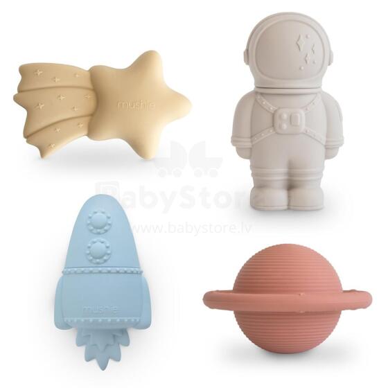 Mushie Mold Free Bath Play Set Art.101904 Space Vannas rotalļieta,4 gab