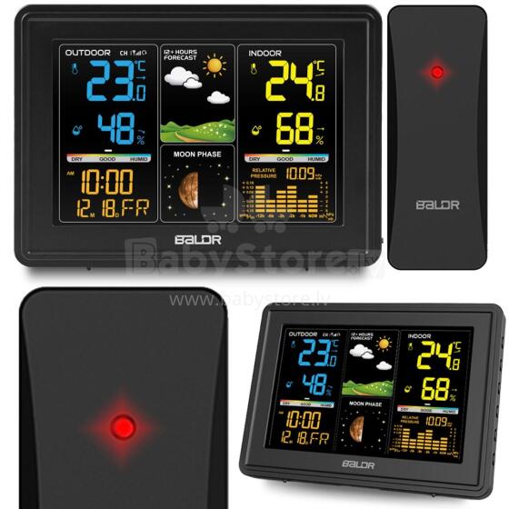 Weather Station with Display BD-907 Black
