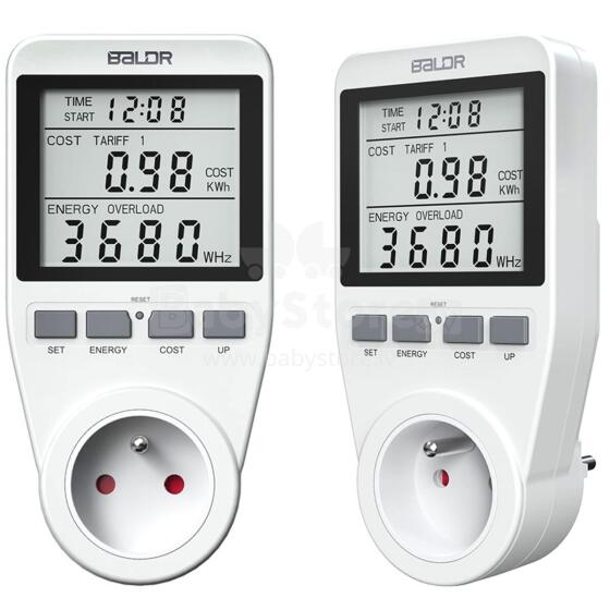 Single-phase wattmeter Baldr BD-990 white