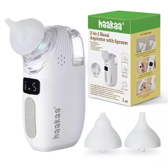 Haakaa 2 in 1 Nasal Aspirator Art.BC-025 Электрический назальный аспиратор