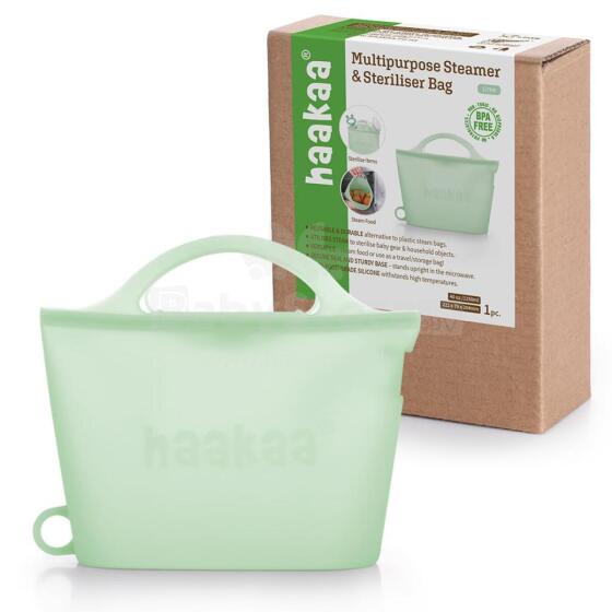 Haakaa Multipurpose Steamer & Steriliser Bag  Art.UTE102-LE Lime daudzfunkcionāls tvaicēšanas un sterilizēšanas maisiņš, 1 gab.  1250 ml