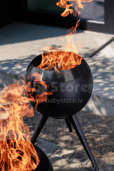 HOFATS MOON 45 all black Fire Basket with high stand