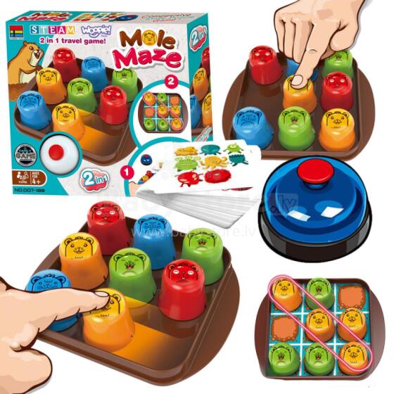WOOPIE IQ Logical Educational-Strategic Game 2in1 Tic Tac Toe 4pcs