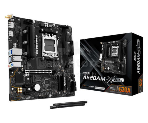 Mainboard|ASROCK|AMD A620|SAM5|Micro-ATX|Memory DDR5|Memory slots 2|A620AM-XWIFI