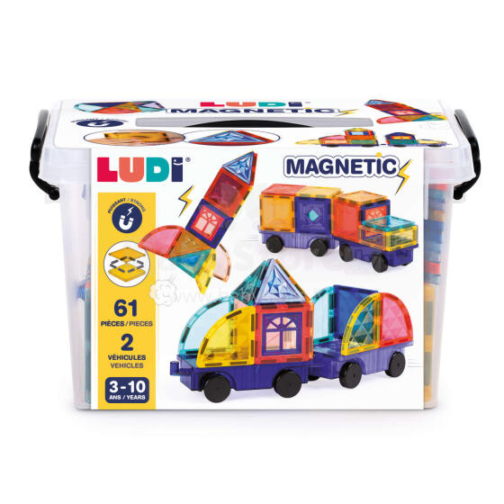 LUDI magnētiskais konstruktors ar riteņiem 