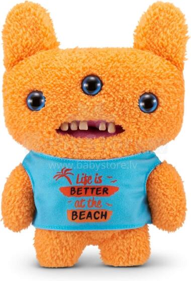 Fuggler Vacay Vibes by ZURU Funny Ugly Monster Plush Collectible Toy - Reek-O - orange, kids soft toy