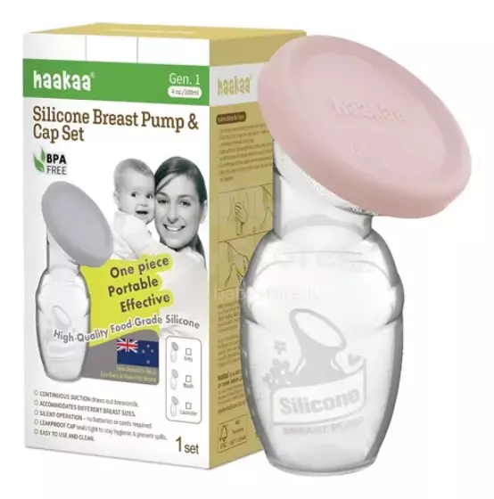 Haakaa Breast Pump Gen.1 Art.GBHK042-BH Blush Mолокоотсос для сбора грудного молока с крыжечкой,100мл
