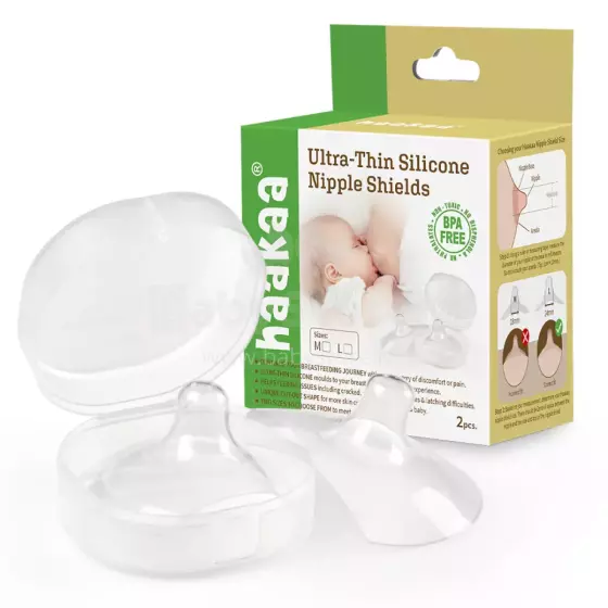 Haakaa  Nipple Shield M Art.MHK003-M Krūšu uzgalis (2 gab.) izmers M,18mm